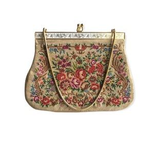Vintage Hand Sewn Carpet Victorian Mini Purse